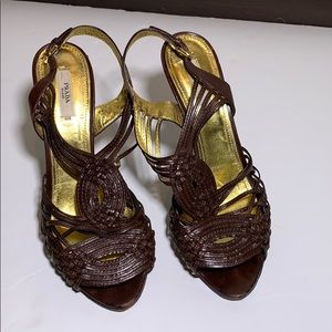 Prada leather heels